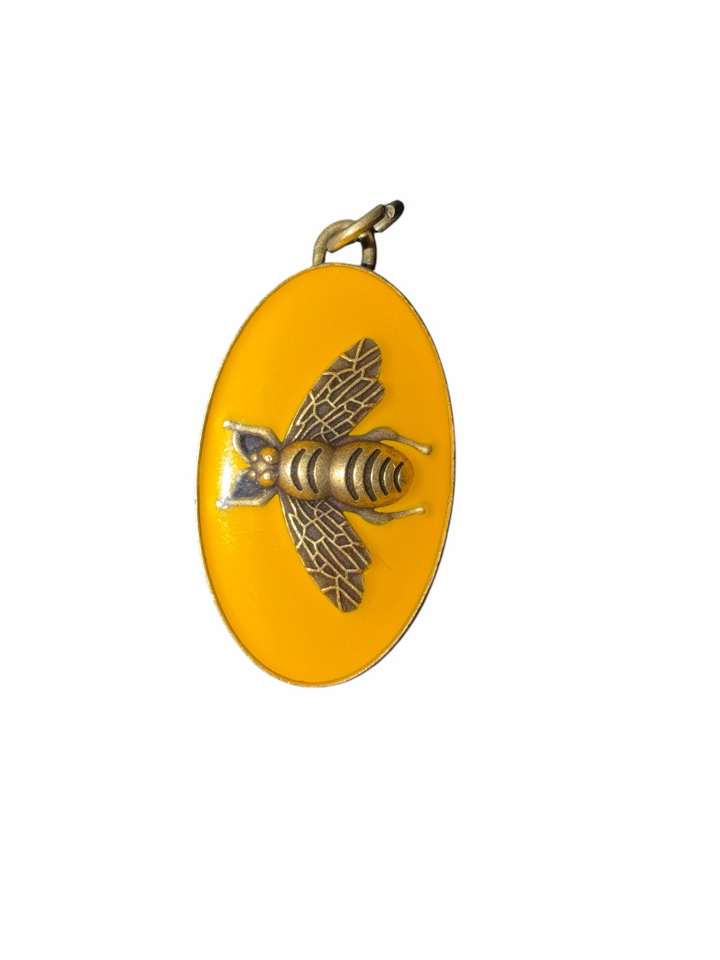 Gucci Yellow Oval Logo Pendant Charm